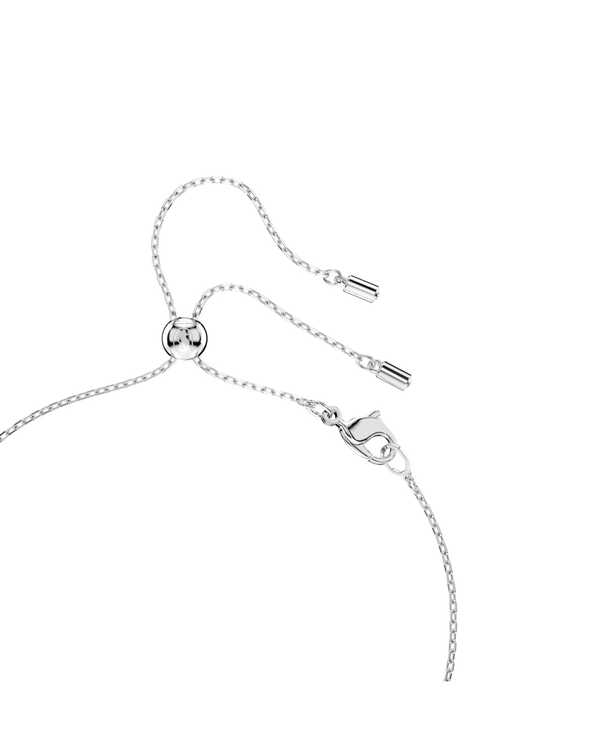 Swarovski Mesmera Rhodium Plated Earrings And Necklace Set In Silver