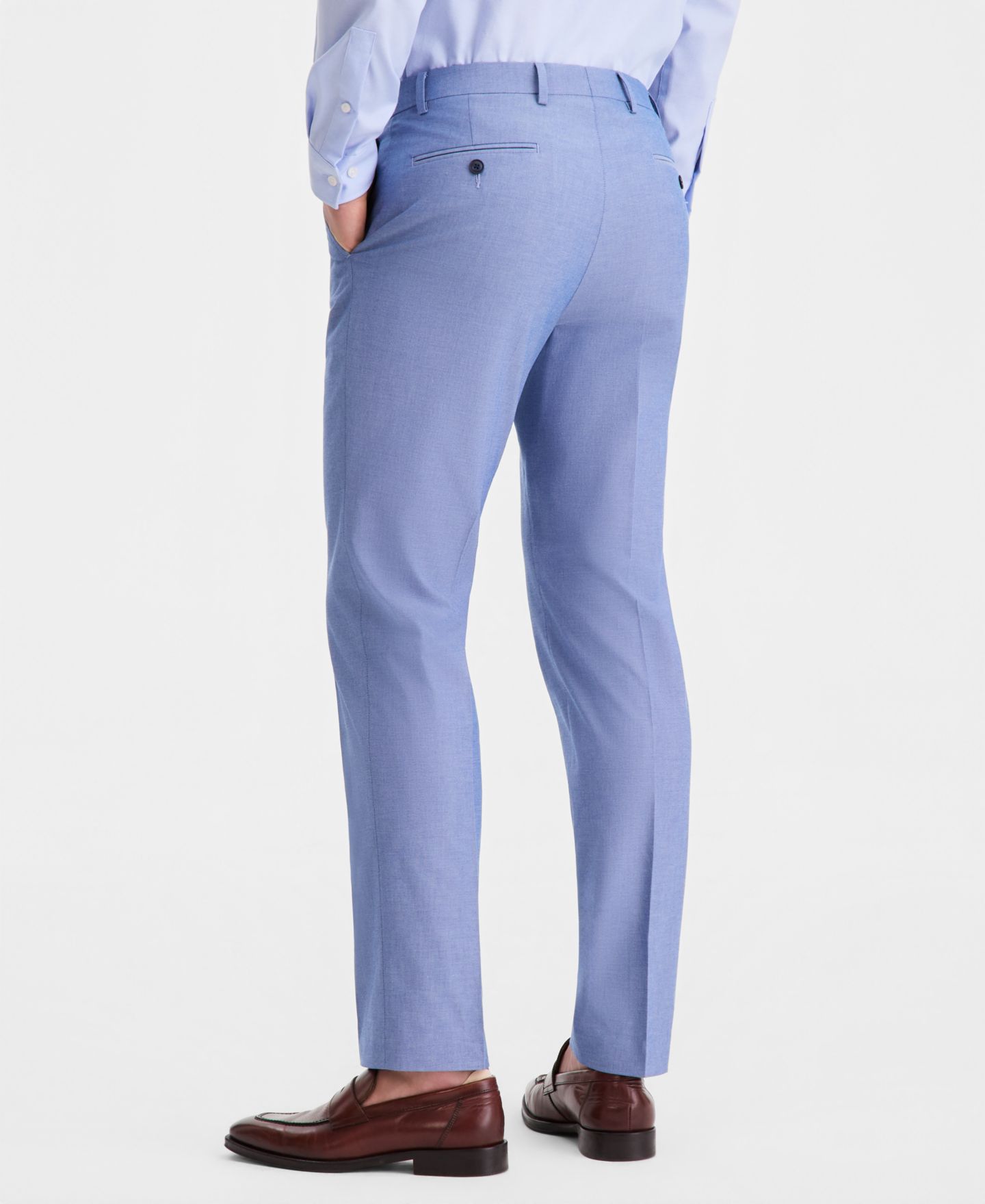 Мужские брюки Tommy Hilfiger Modern-Fit TH Flex Stretch Cotton Suit Separate, цвет: Синий — фото 3