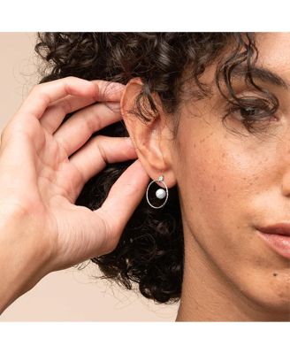 Sterling Silver Scarlet Cultured Pearl Earring Jacket