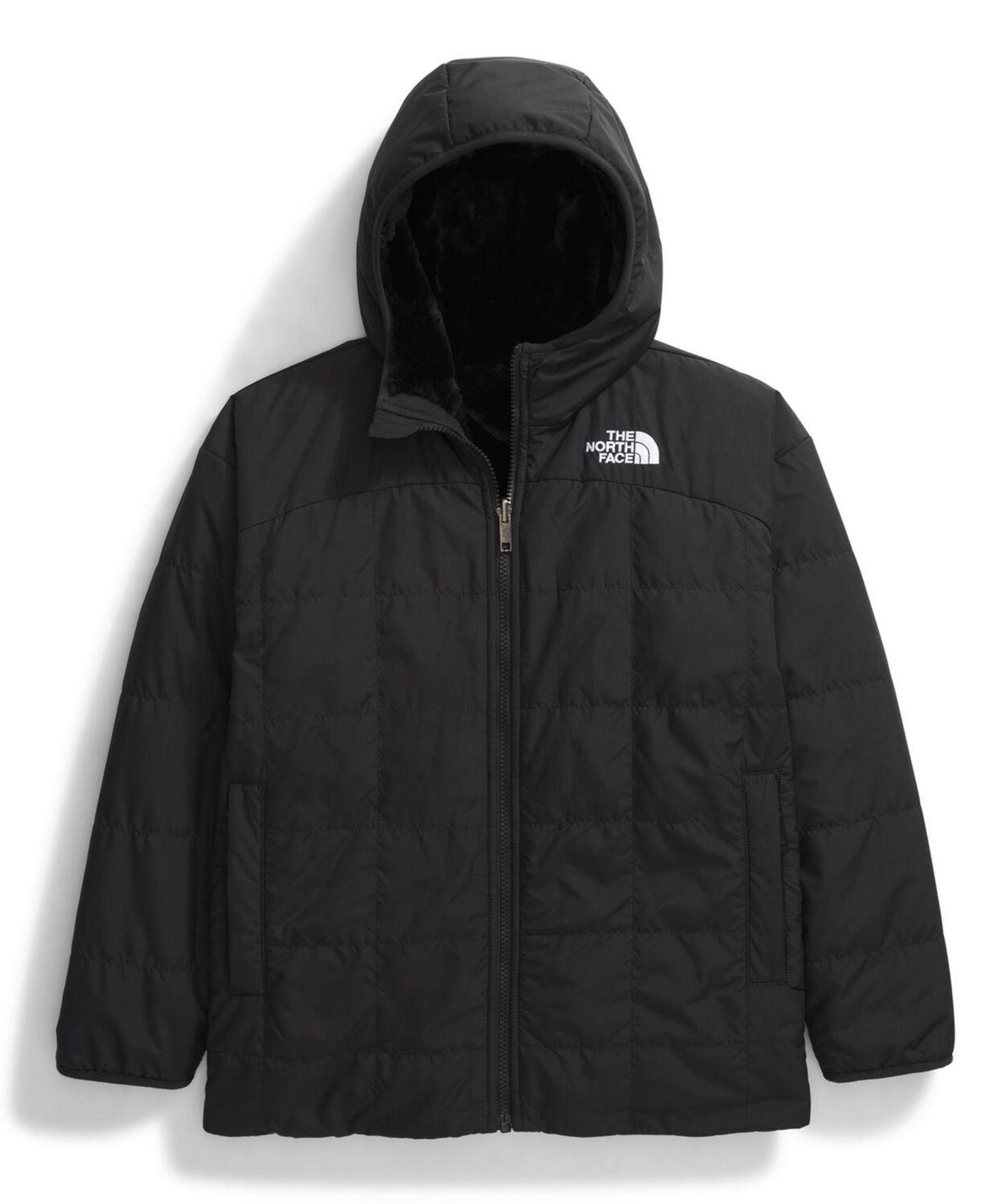 Детская парка The North Face Reversible Shasta короткая двусторонняя, 7-20, цвет: Чёрный — фото 5