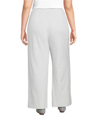 Women's Sport Knit High Rise Pleated Wide Leg Pants