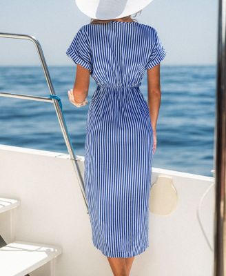 Women's No Looking Back Striped Maxi Beach Dress