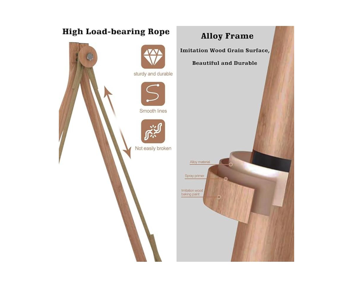 Flynama 570 lb Capacity Hammock Swing Chair with Stand for Indoor and Outdoor Use