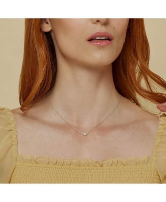 Sterling Silver 18k Gold Plated Abby Single Cultured Pearl Necklace & Dangled Drop Earrings Set