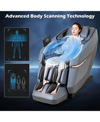 Full Body Zero Gravity Massage Chair with Airbags Waist Heater Foot Rollers