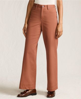 Women's High Rise 5 Pocket Wide Leg Chino Pants
