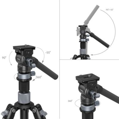4-Section Carbon Fiber Travel Tripod with CH20 Fluid Video Head