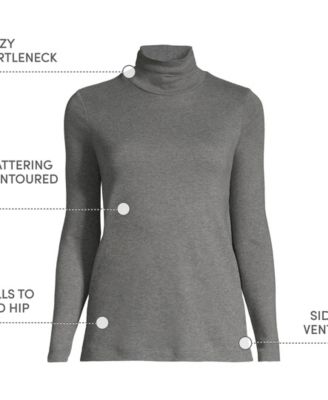 Women's Supima Cotton Fitted Long Sleeve Turtleneck