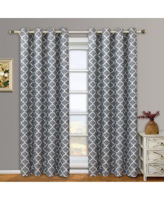Meridian Room Darkening Thermal Insulated Curtain Pair (Set of 2 Panels), 52"x108"