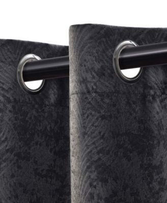 Modern Solid Room Darkening Grommet Top Curtains, 52" x 120" (Set of 2)