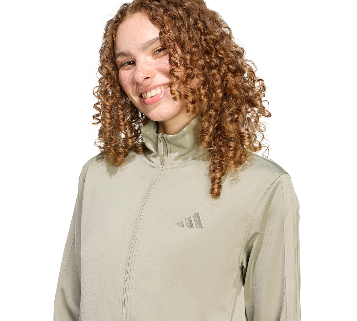 Adidas Originals Women's Tricot 3-stripes Track Jacket In Neutral