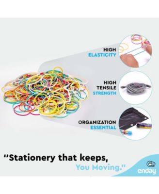 Assorted Size, Stretchy Elastic Bands - Bulk Beige Rubber Bands for School, Home, or Office (56g/2 oz) Enday