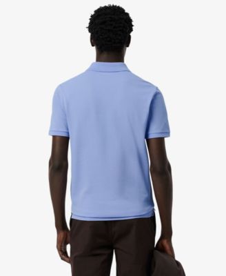 Men's Slim Fit Short Sleeve Ribbed Polo Shirt