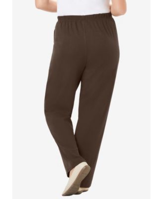 Women's Within Tall 7-Day Knit Ribbed Straight-Leg Pull-On Pants