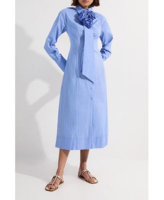 Woven Shirt Midi Dress