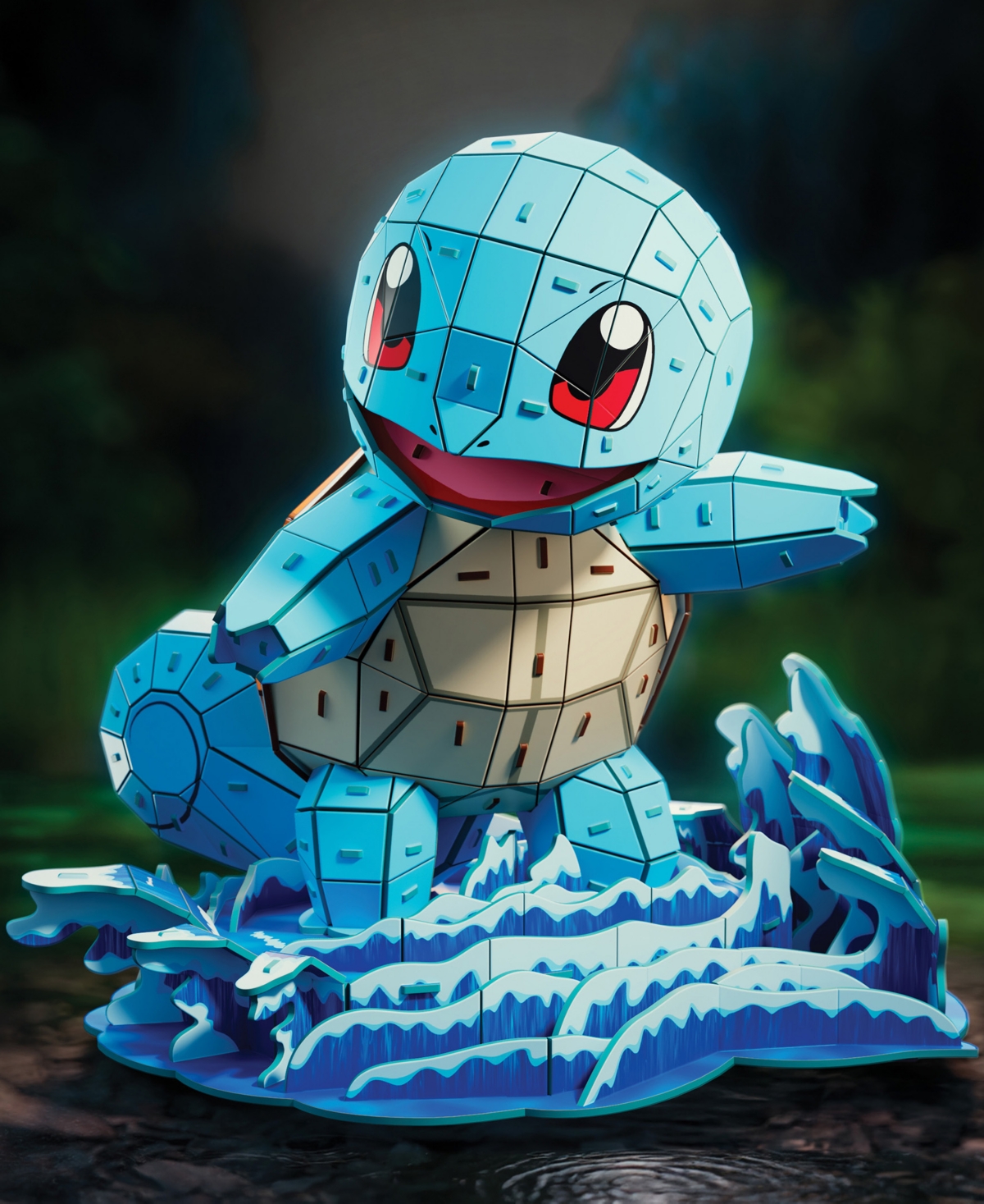 Pokémon Squirtle 3d Model Kit Kanto Starter Collection, 180 Pieces In Blue
