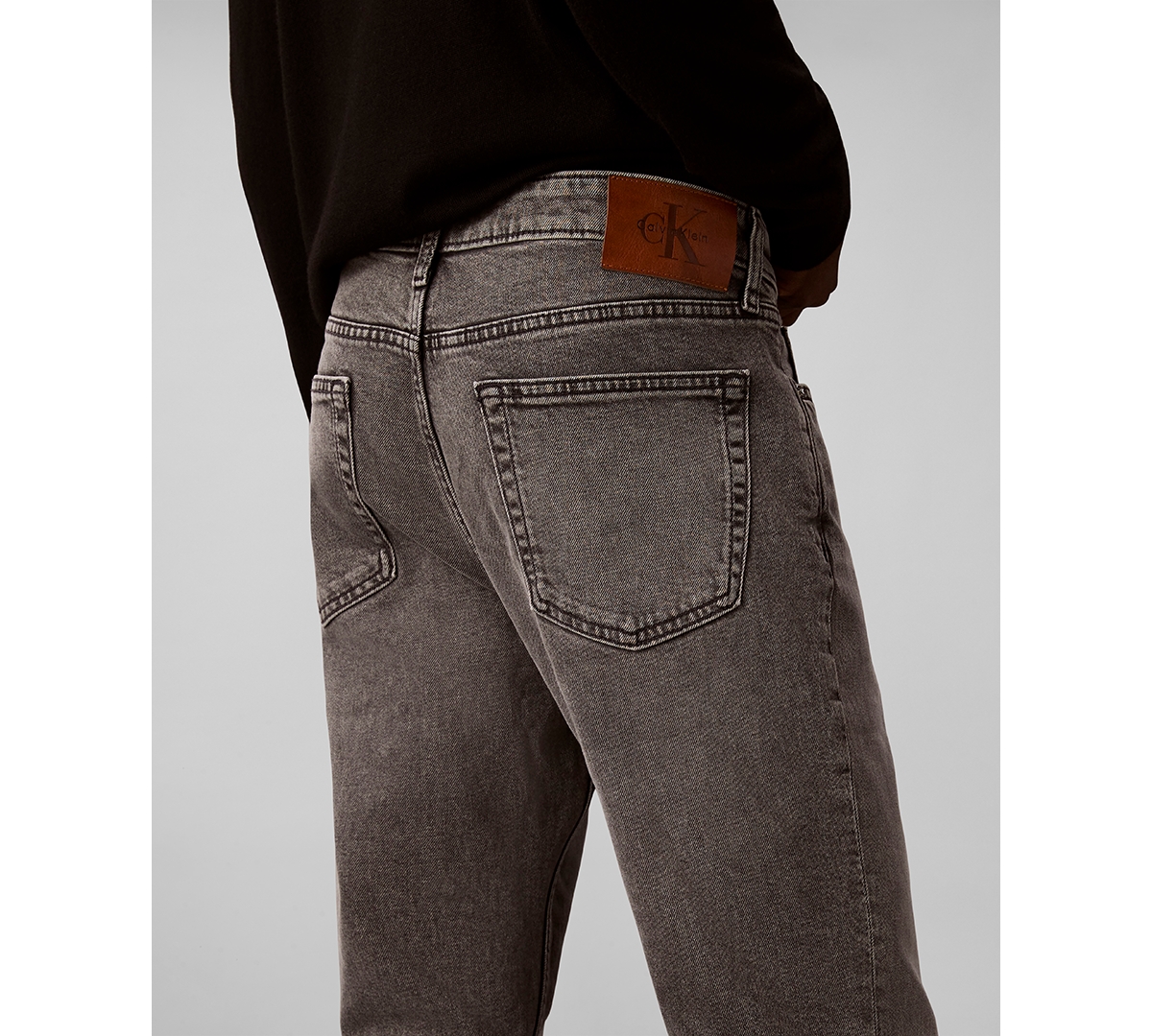 Calvin Klein Men's Slim Fit Stretch Jeans In Black
