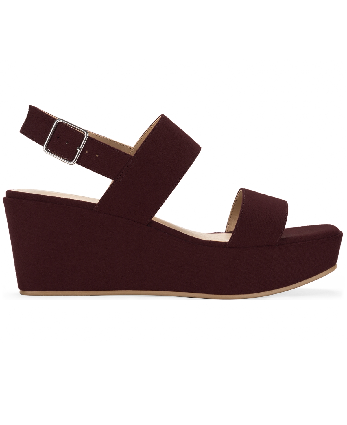 Style & Co Women's Ardenn Double-strap Wedge Sandals, Created For Macy's In Red