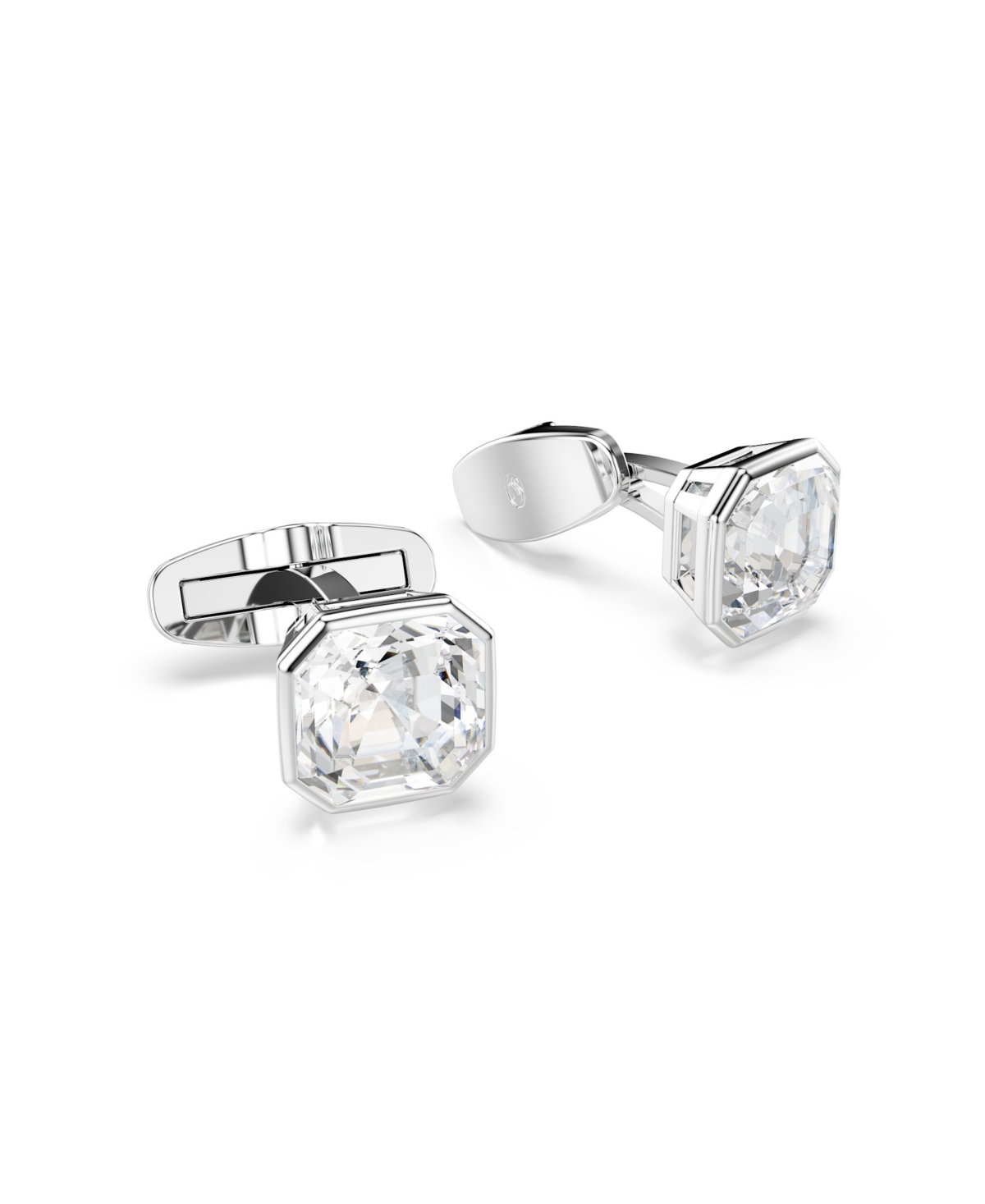 Swarovski Millenia Rhodium Plated Cufflinks In Silver