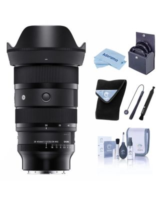 28-45mm f/1.8 DG DN ART Lens for L Mount, Black, Bundle with 82mm Filter Kit, Lens Wrap, Cleaning Kit, Lens Cap Tether and Cleaning Cloth