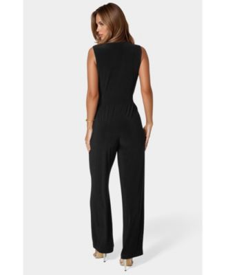Women's Jersey Wrap Tie Jumpsuit