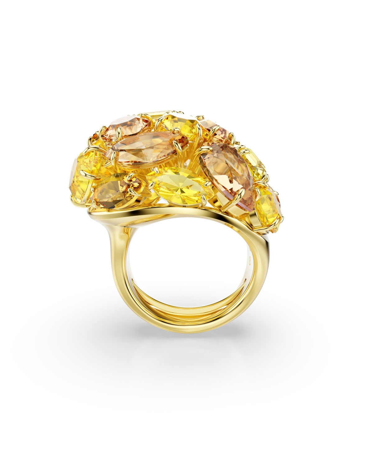 Swarovski Gema Yellow Gold-Tone Plated Cocktail Ring