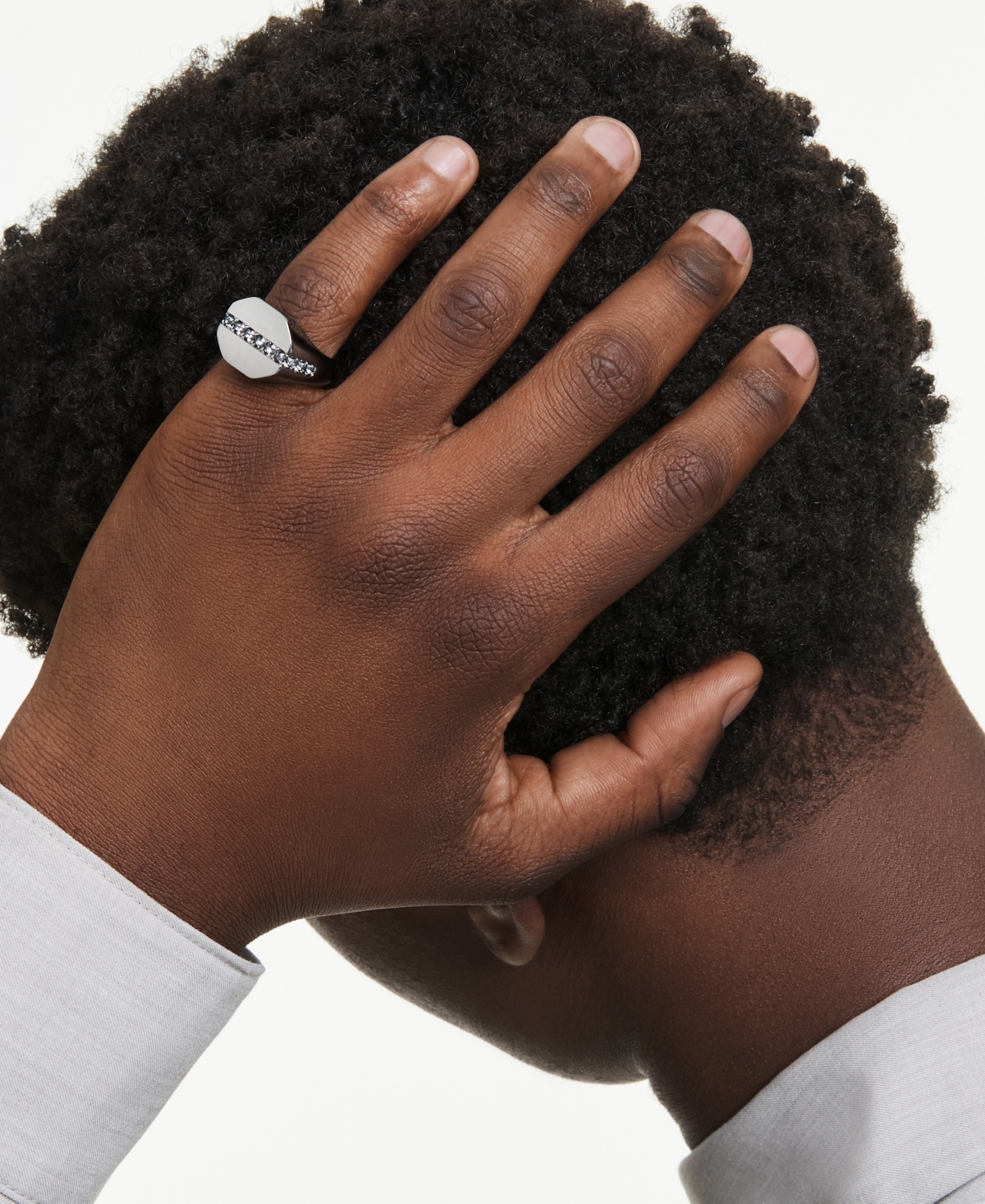 Swarovski Dextera Black Ruthenium Plated Octagon Ring