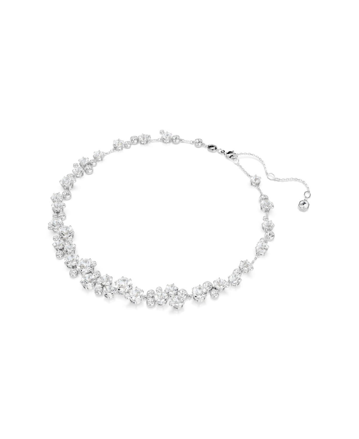 Swarovski Constella Rhodium Plated Necklace In White