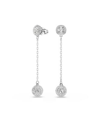 Una Angelic Rhodium Plated Drop Earrings