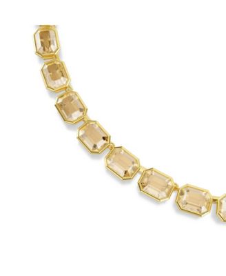 Millenia Gold-Tone Plated Tennis Necklace