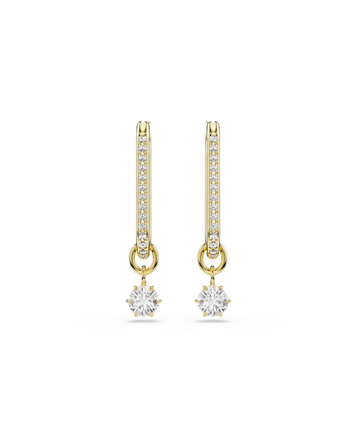 Swarovski Constella Gold-tone Plated Drop Earrings In Gold