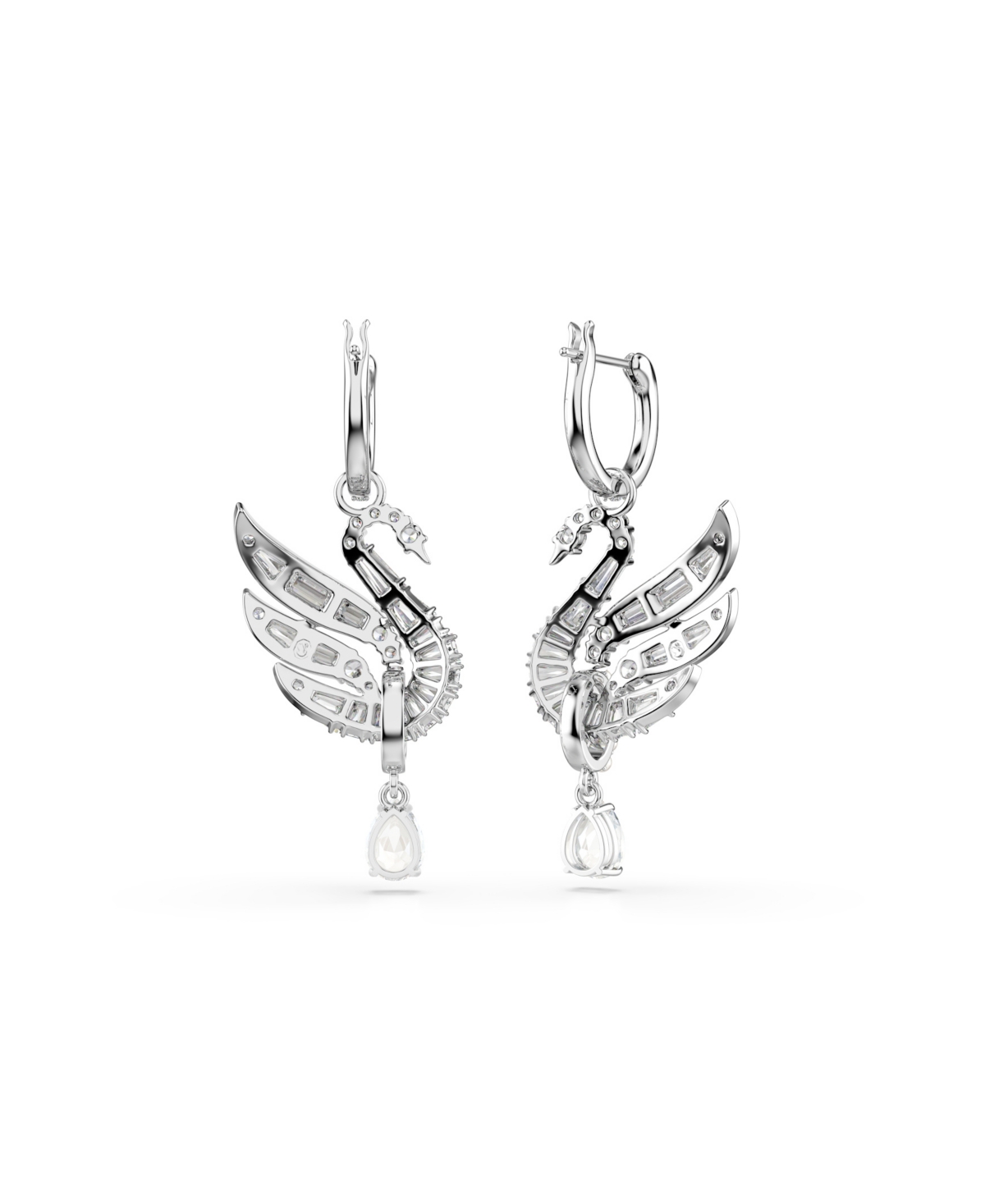 Swarovski Swan Vienna Rhodium Plated Earrings