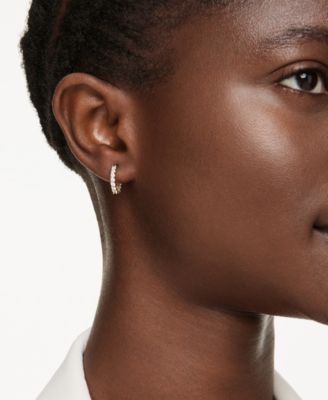 Matrix Vittore Gold-Tone Plated Hoop Earrings