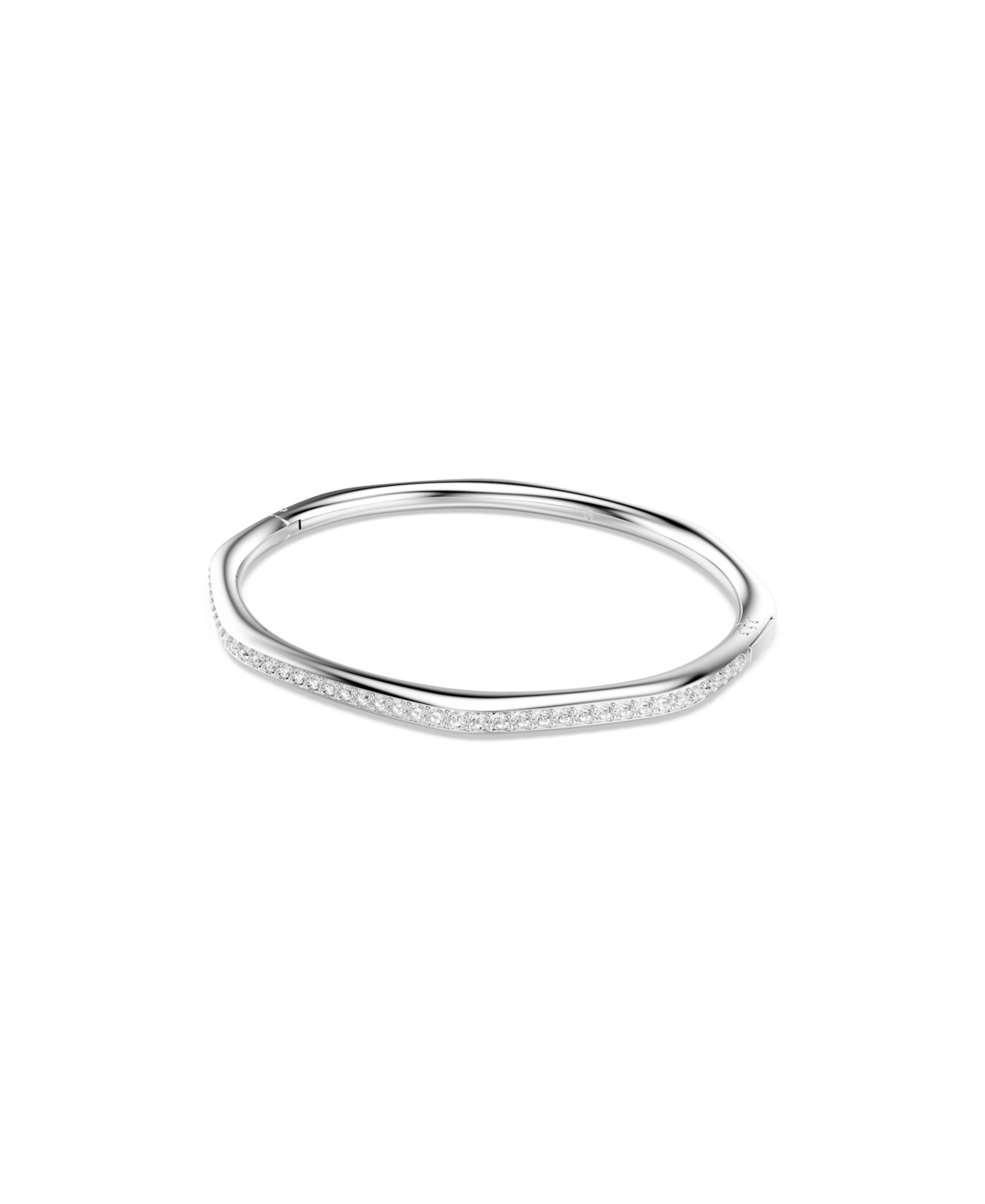 Swarovski Swaroski Dextera Rhodium Plated Bangle In Silver