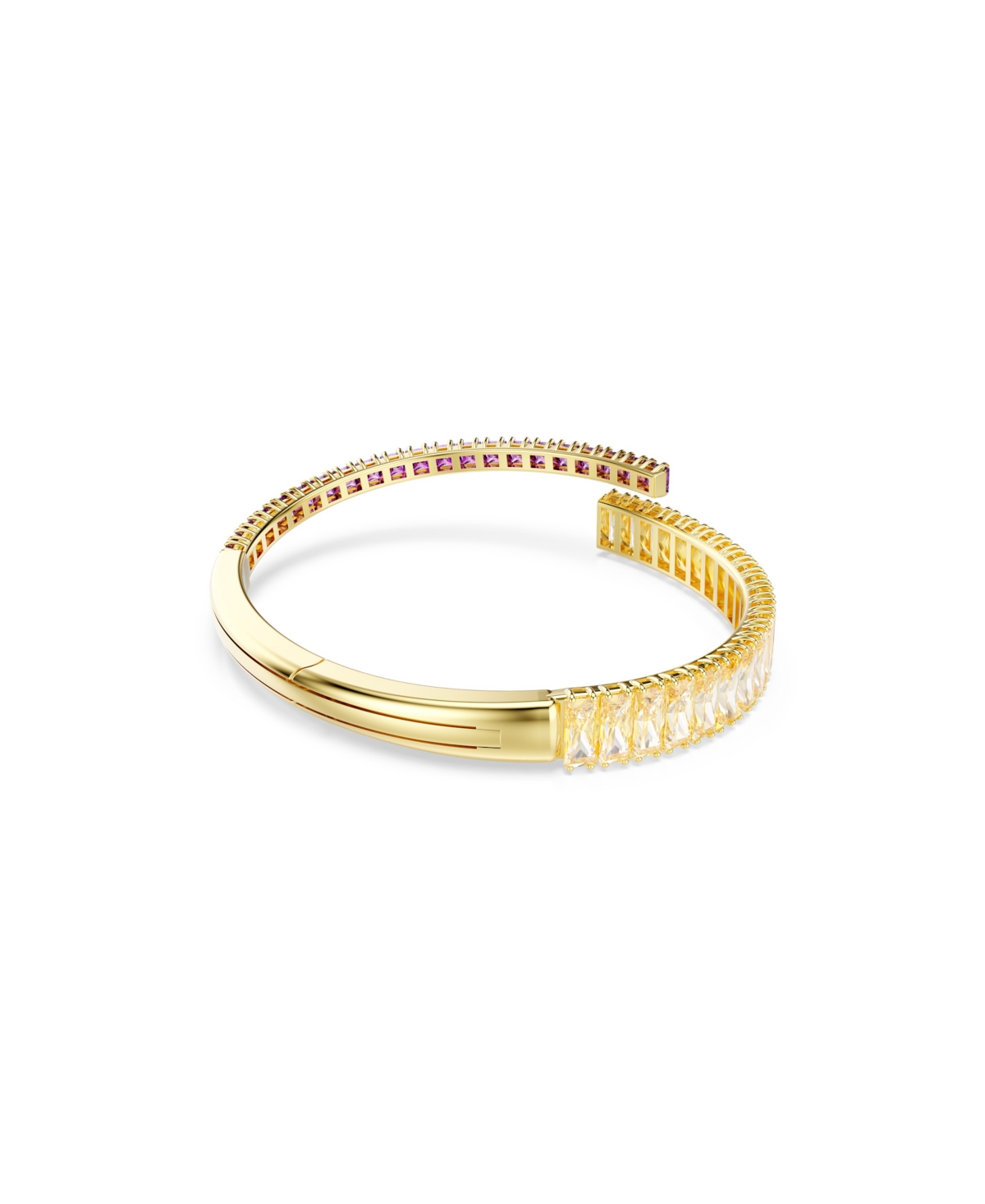 Swarovski Swaroski Matrix Gold-tone Plated Bangle In Purple