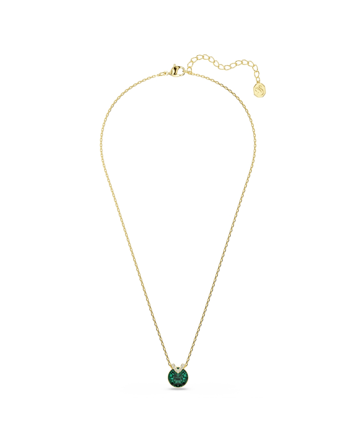 Swarovski Bella Gold-tone Plated V Pendant Necklace In Gold