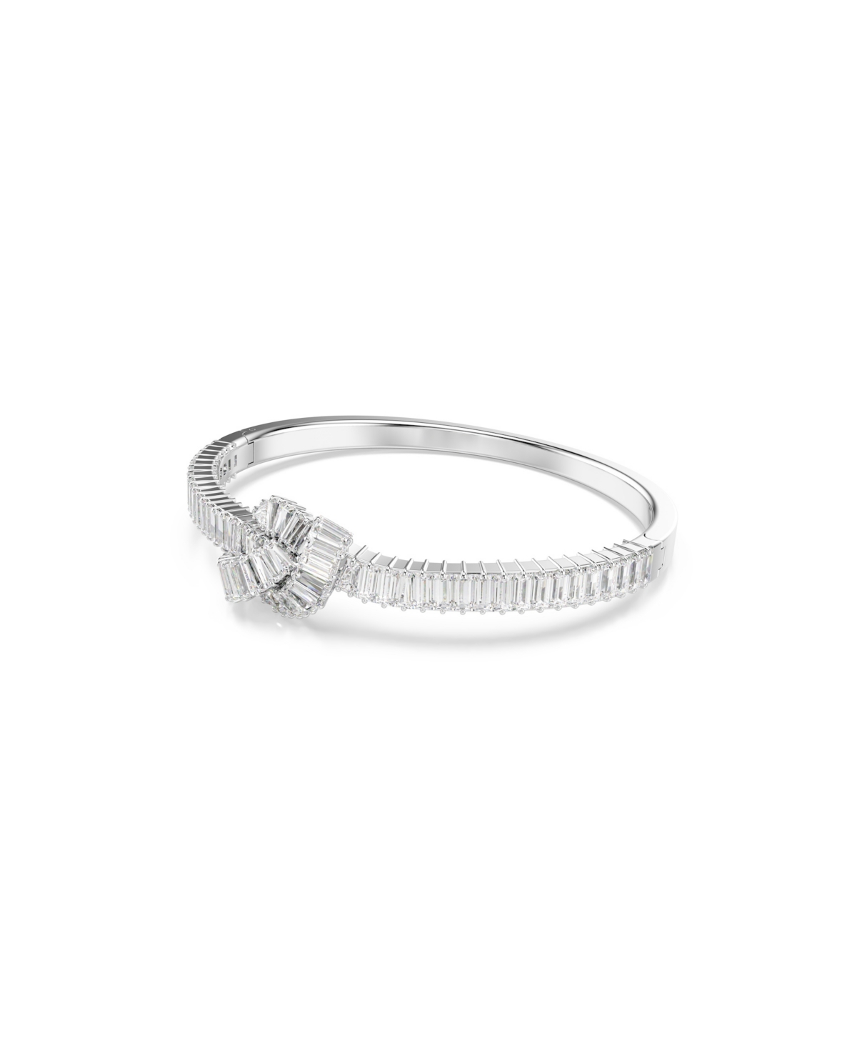 Swarovski Swaroski Matrix Rhodium Plated Bangle In Metallic