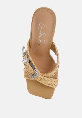 Womens Nimaya Braided Criss-Cross Strap Sandals