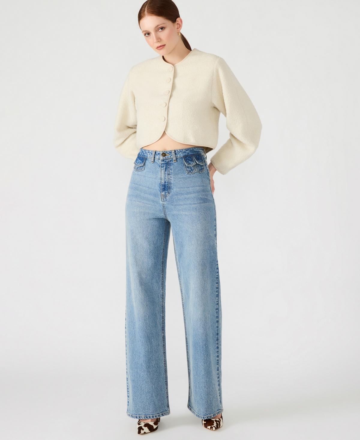 Steve Madden Women's Geraldine Boot-cut Jeans In Blue