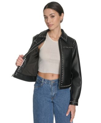 Women's Studded Zipper Jacket