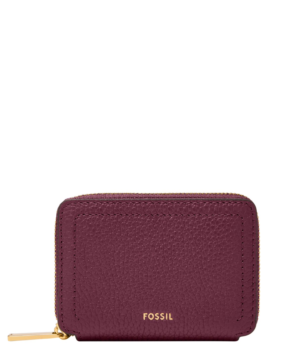Fossil Logan Rfid Zip Around Card Case In Purple
