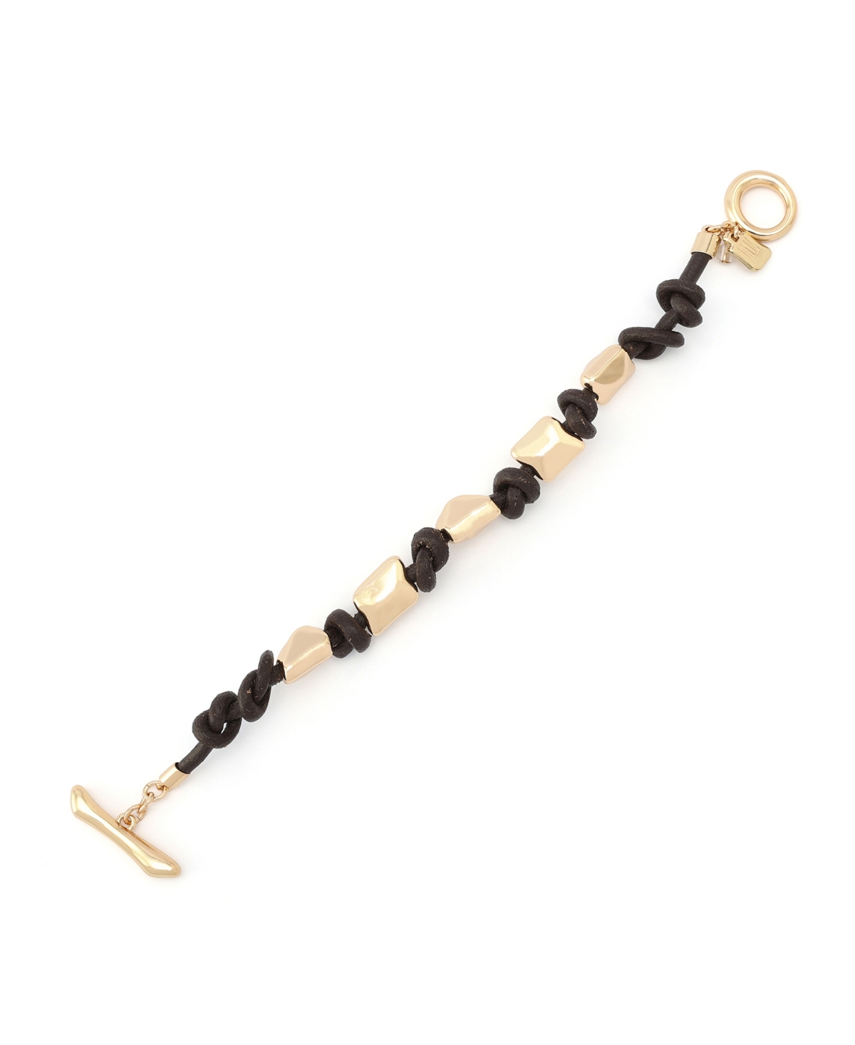 Robert Lee Morris Soho Gold Heirloom Charms Pyramid Woven Bracelet
