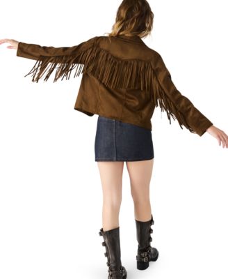 Women's Faux Suede Dallas Collared Jacket