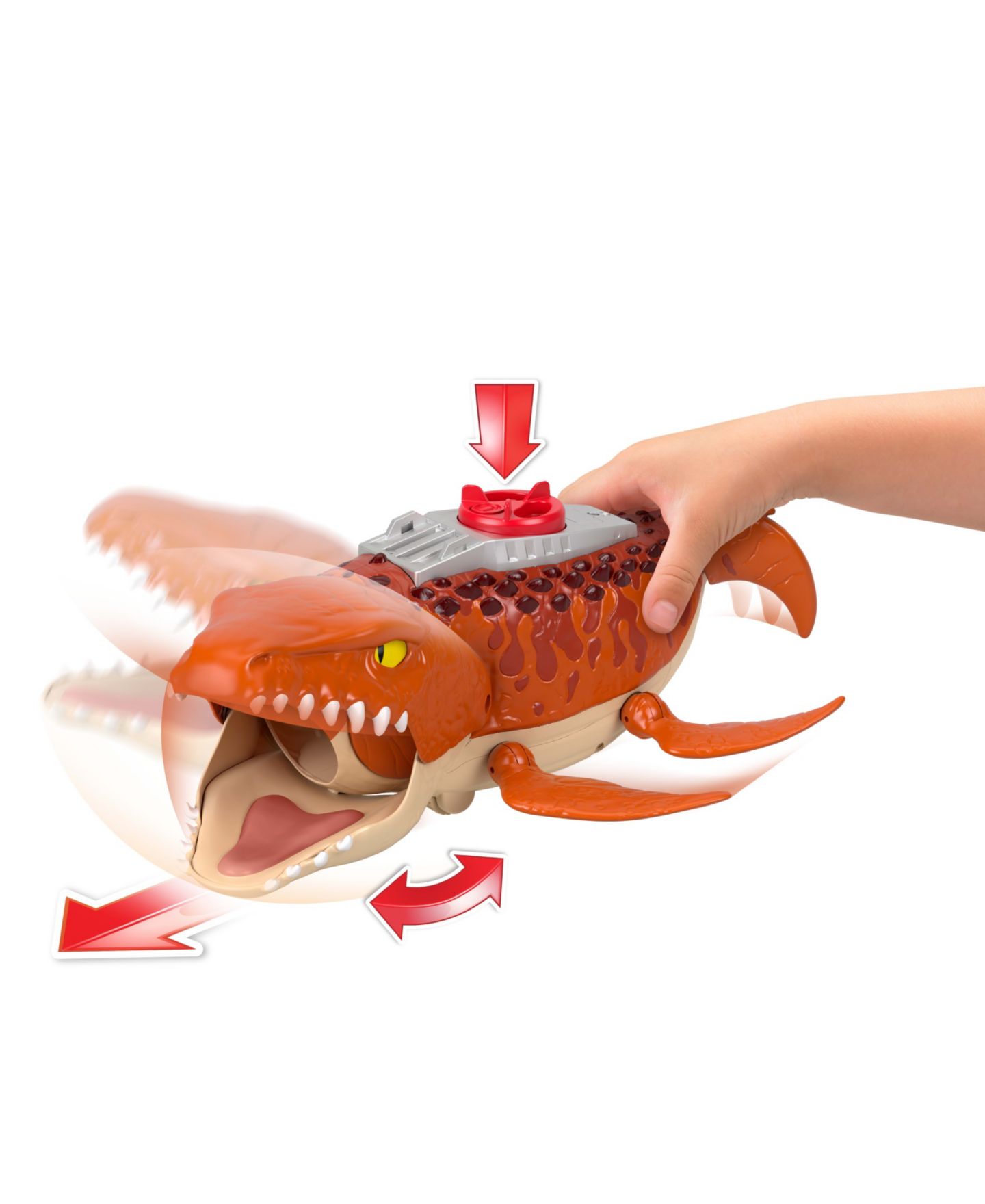 Детский игровой набор Imaginext Fisher-Price Jurassic World Rebirth Aquachomp Chase Mosasaurus Dinosaur Toy Playset — фото 3