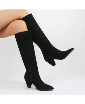 True Faux Suede Knee High Boots