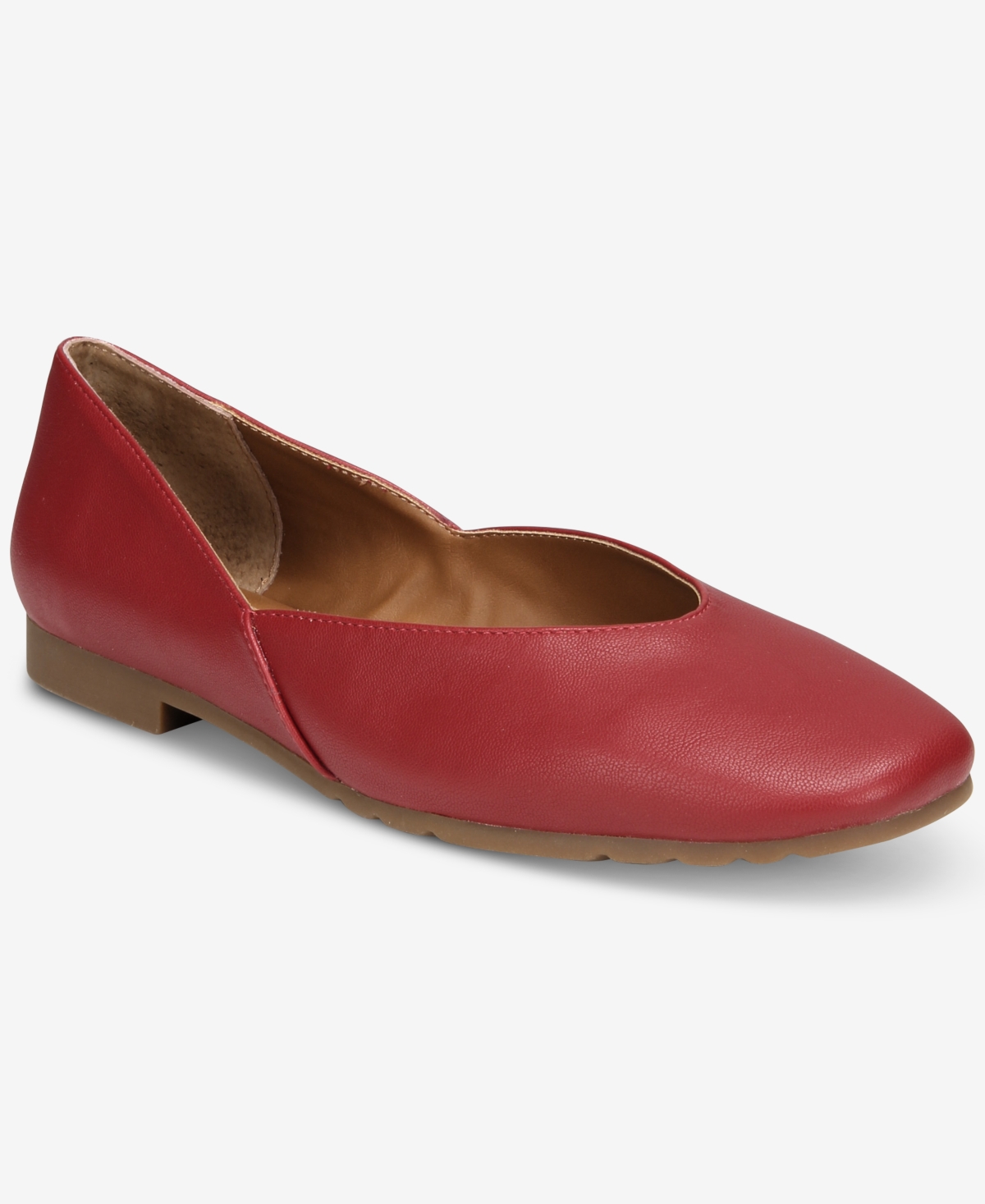 Style & Co Women's Ashtonn Snip Toe Ballet Flats, Exclusively At Macy's In Red