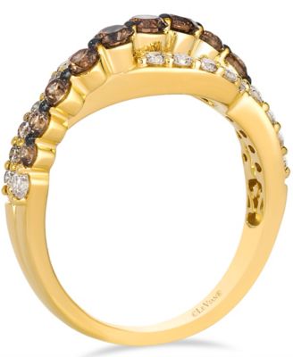Chocolate Ombre Diamond Ring (1.24 ct. t.w.) in 14K Honey Gold