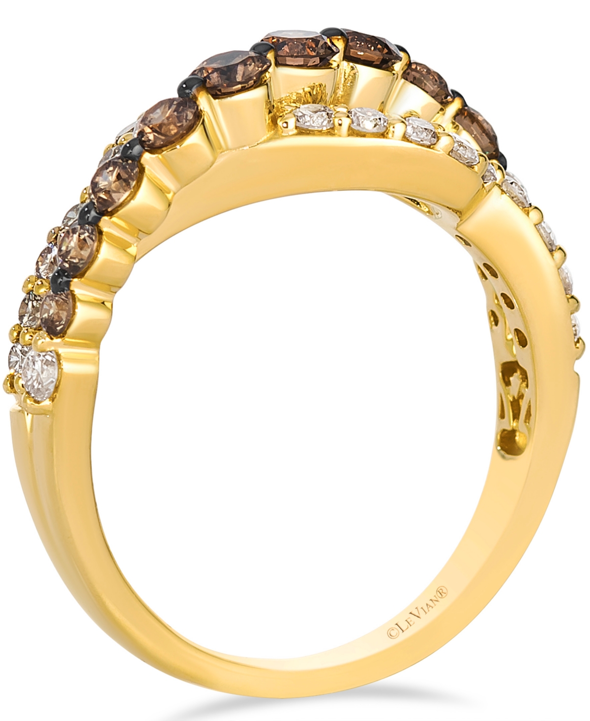 Le Vian Chocolate Ombre Diamond Ring (1.24 Ct. T.w.) In 14k Honey Gold In Gold