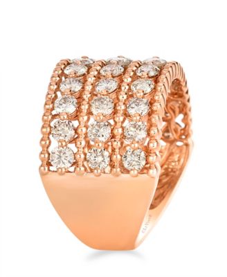 Nude Diamond Ring (2.17 ct. t.w.) in 14K Strawberry Gold