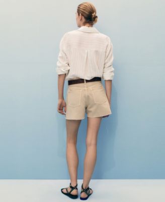 Women's Frayed Hem Denim Shorts